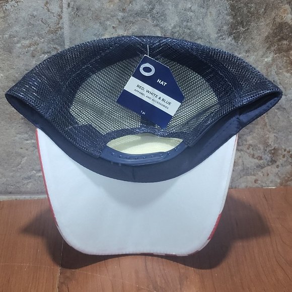 American Flag Hat Cap Stars and Stripes Red White Blue Mesh Back Snapback - Picture 9 of 11